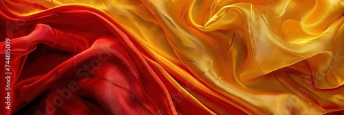 Abstract flag design with red and gold for Spain, Jabal Shammar, Kyrgyzstan, Moldavia, Myanmar, Multenegro, Vietnam, China, Prague, Warsaw photo