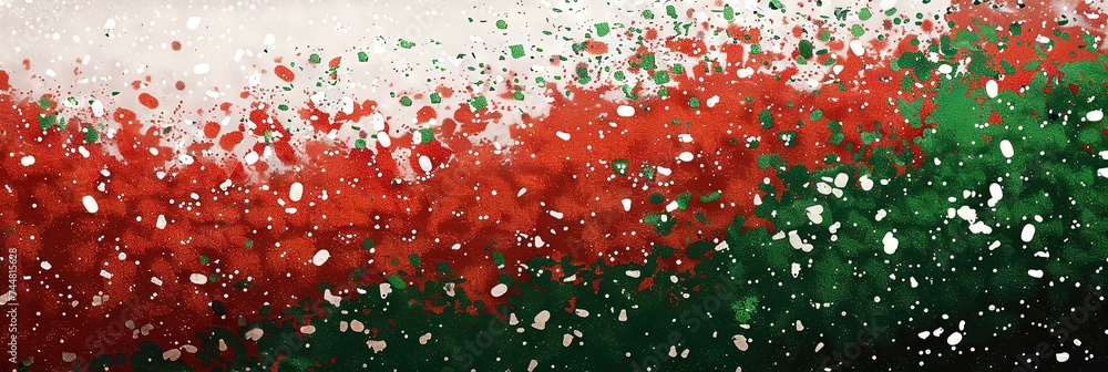 Abstract flag design in red, white, and green for Italy, Algeria, Iran, Bulgaria, Belarus, Hungary, Lebanon, Madagascar, Mexico, Maldives, Oman, Burundi,  - obrazy, fototapety, plakaty 