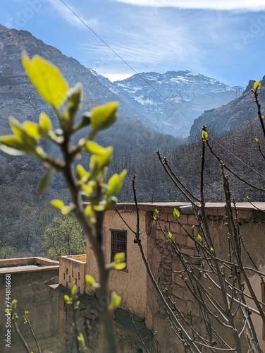 Snowy mountains in Africa,Atlas mountain Marocco 