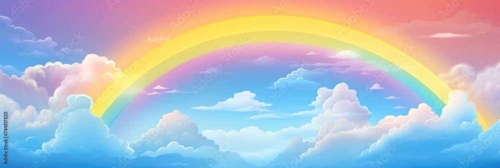 rainbow clouds rainbow in the sky