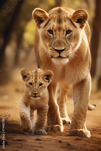 lioness in safari