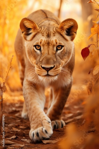 lioness in safari