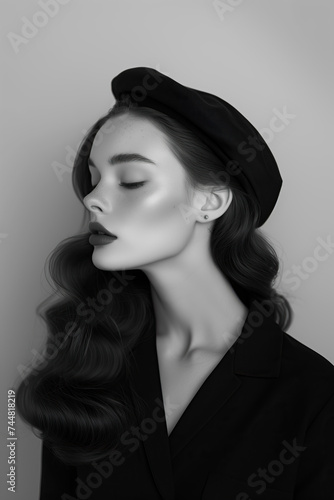 Fashion portrait of a beautiful model