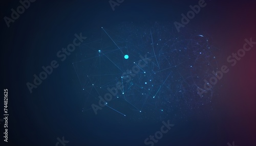 Blue geometric shape abstract technology background