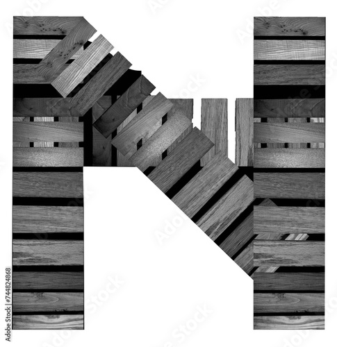 Wood samples in black and white