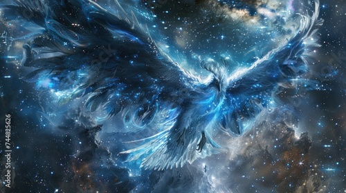 flying beast fantasy galaxy art