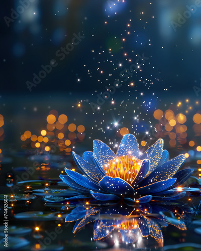 Luminous Lotus with Sparkling Magic Dust