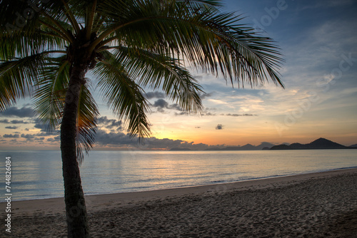 Palm Cove  sunrise at the Palm Cove Beach  Far North Queensland  Australia