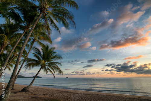 Fototapeta Naklejka Na Ścianę i Meble -  Palm Cove, sunrise at the Palm Cove Beach, Far North Queensland, Australia