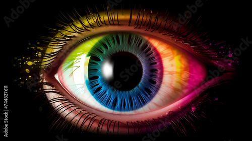 Colorful membrane of human eyes