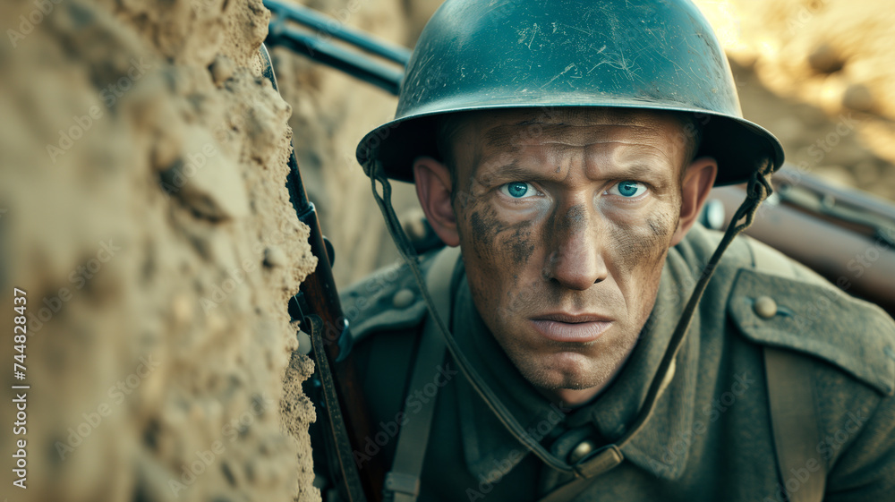 Soldier's Vigilance in the Trenches Soldier's Vigilance in the Trenches