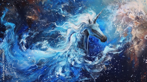 unicorn fantasy galaxy art
