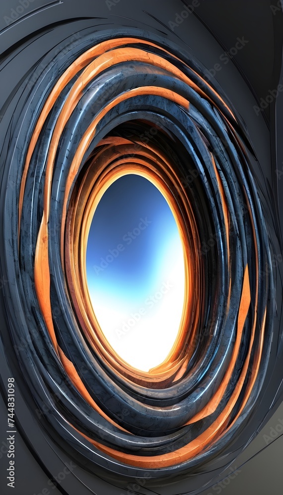 Fototapeta premium Twisted abstract portal.