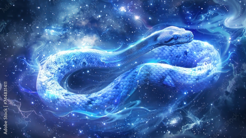 snake fantasy galaxy art