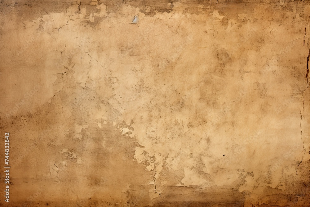 Timeless Weathered Paper Texture. Antique and Aged Parchment Background with Distressed Detail.