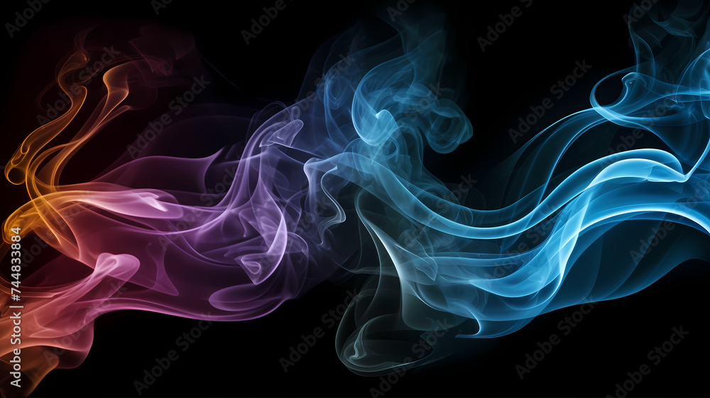 Fototapeta premium Smoke and steam effects overlay