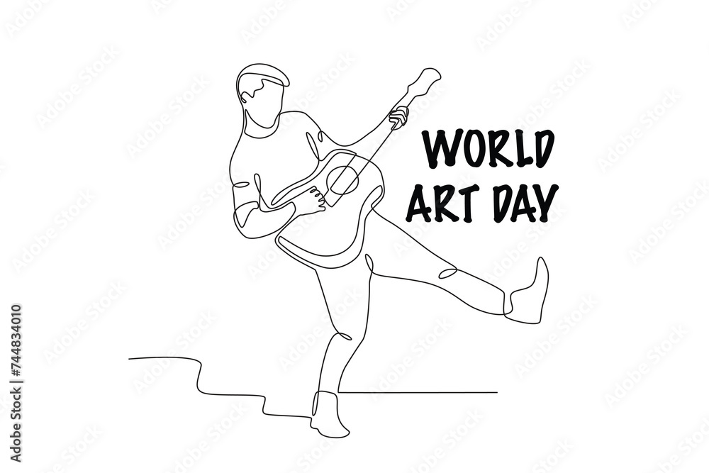 A musician is playing the guitar A musician is playing the guitar