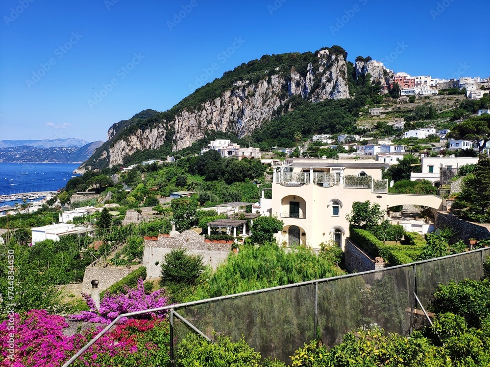 view of capri island, italy