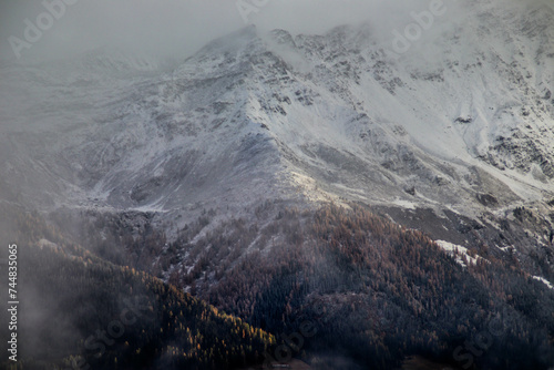 Photography snow covered mountains