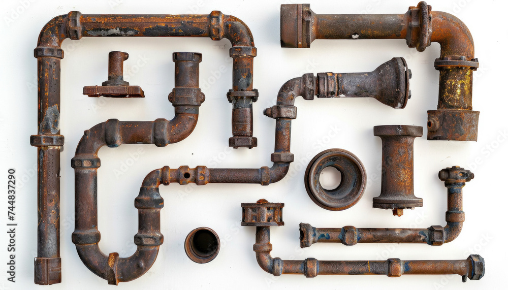 Old weathered pipes, metal metal pipes, rusty pipes, overhead photo of weathered pipes, rusty old pipes Old weathered pipes, metal metal pipes, rusty pipes, overhead photo of weathered pipes, rusty old pipes