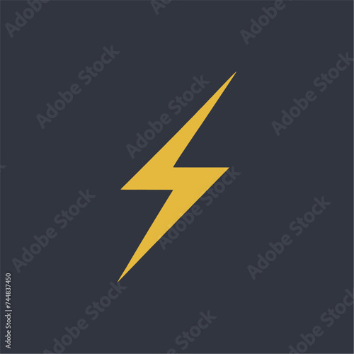 Lightning icon illustration isolated vector sign symbol