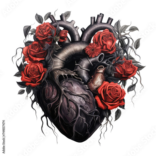 Gothic Floral Heart