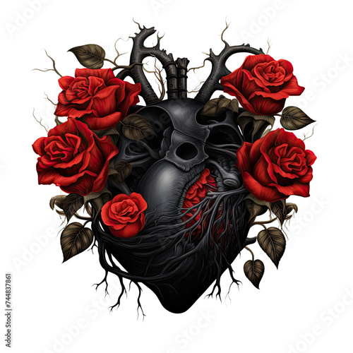 Gothic Floral Heart