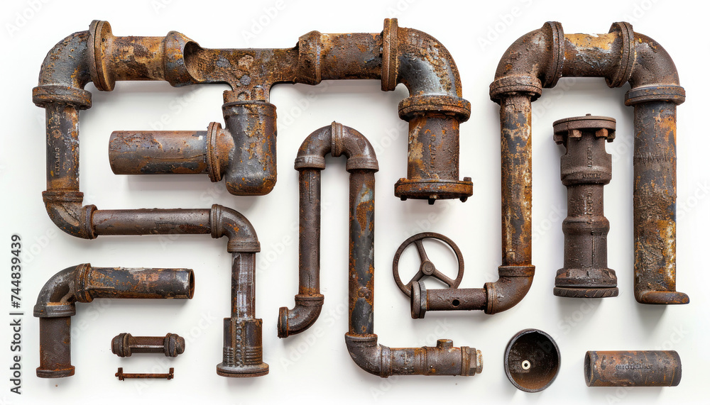 Old weathered pipes, metal metal pipes, rusty pipes, overhead photo of weathered pipes, rusty old pipes Old weathered pipes, metal metal pipes, rusty pipes, overhead photo of weathered pipes, rusty old pipes
