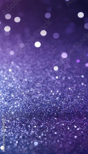abstract glitter silver  purple  blue lights background. de-focused. banner
