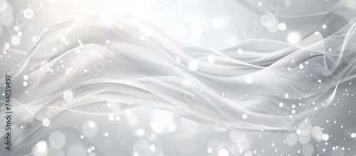 Abstract background white and grey dynamic waves texture. AI generated image