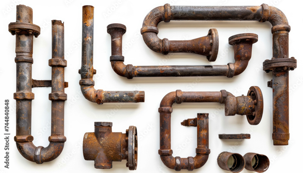 Old weathered pipes, metal metal pipes, rusty pipes, overhead photo of weathered pipes, rusty old pipes Old weathered pipes, metal metal pipes, rusty pipes, overhead photo of weathered pipes, rusty old pipes