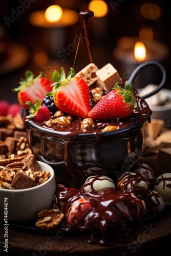 chocolate fondue; dessert photography; best for banners, flyers, and posters