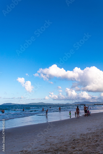 nuvens e o céu azul da Praia Grande  Caravelas Governador Celso Ramos Santa Catarina Brasil photo