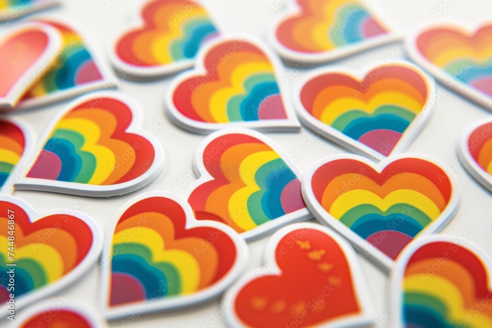 Obraz premium LGBTQ Pride unbiasedness. Rainbow lgbtq+ boulevard colorful lgbtq+ promenade diversity Flag. Gradient motley colored color intensity LGBT rights parade festival black diverse gender illustration