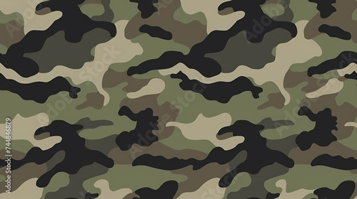 Camouflage seamless pattern photo