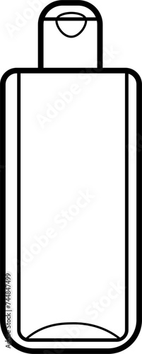 Facial Toner Outline Vector Illustration