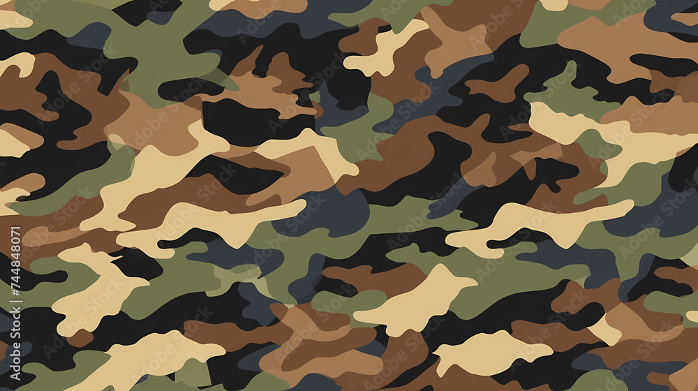 Fototapeta premium Camouflage pattern illustration