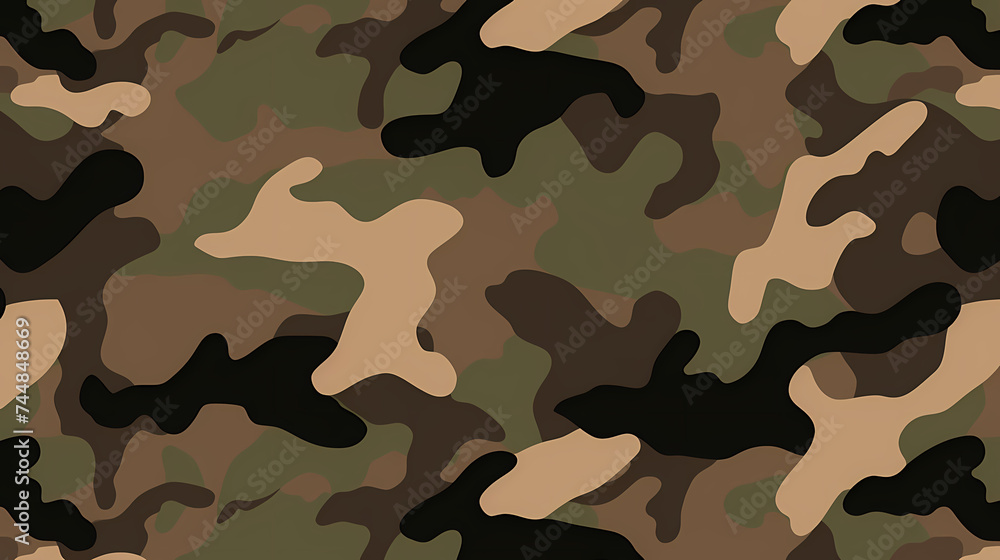 Fototapeta premium Camouflage pattern illustration