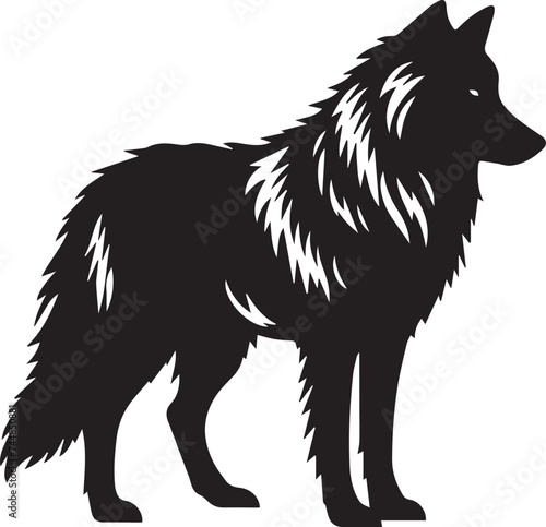 Wolf Silhouettes EPS Wolf Vector Wolf Clipart 
