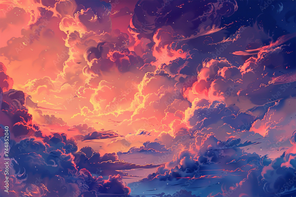 Himmelskunst: Ästhetische Illustration von Wolkenformationen