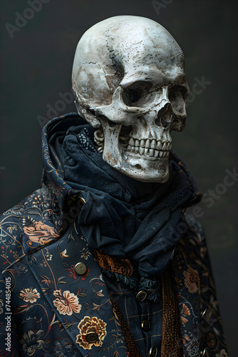 skeleton in fancy clothes