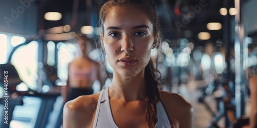 woman in the gym fitness Generative AI
