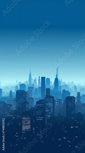 A city skyline at dawn Calmness atmospheric photo footage for TikTok, Instagram, Reels, Shorts
