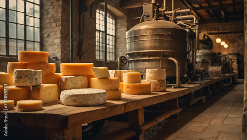 Beautiful vintage cheese factory traditional