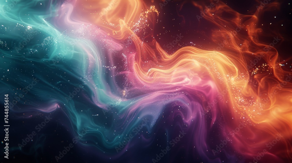Swirling Nebula of Fire and Ice Colors Swirling Nebula of Fire and Ice Colors