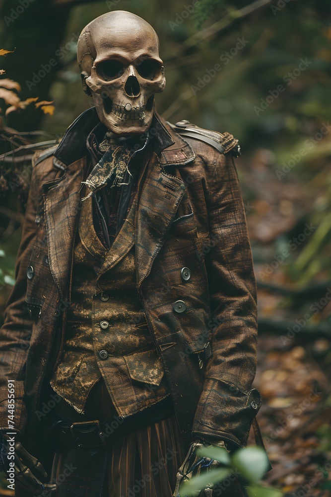 Obraz premium skeleton in fancy clothes