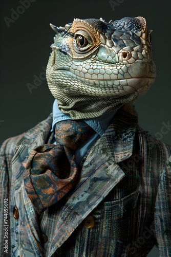 Lizardman wearing cool clothes