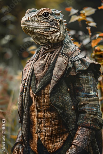 Lizardman wearing cool clothes