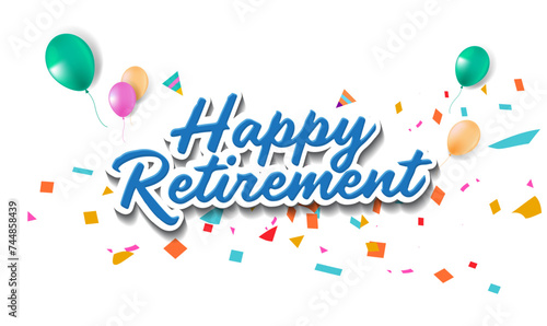 Happy Retirement lettering card  banner design