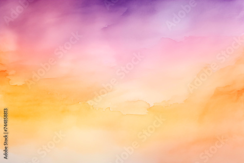 Warm, soft gradients of watercolor blend together, creating a dreamy, abstract background. © EricMiguel